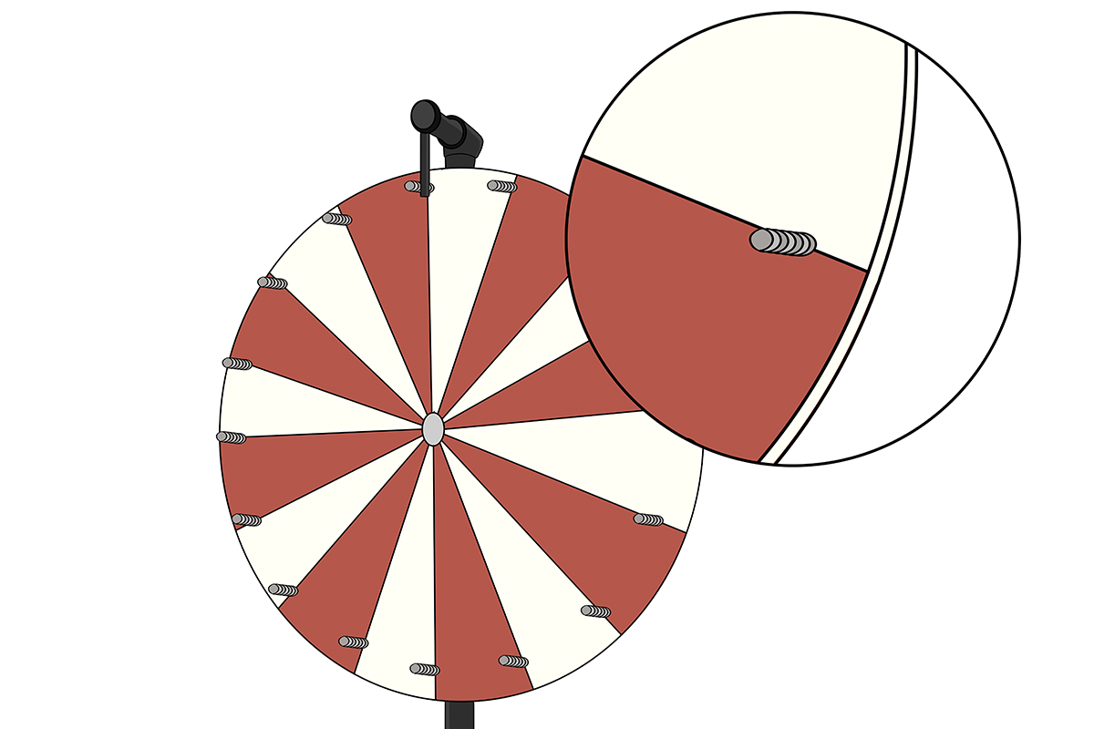 Roue de la fortune PVC avec logo