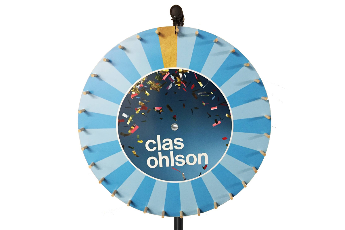 Roue de la fortune en bois 80 cm – aspect naturel